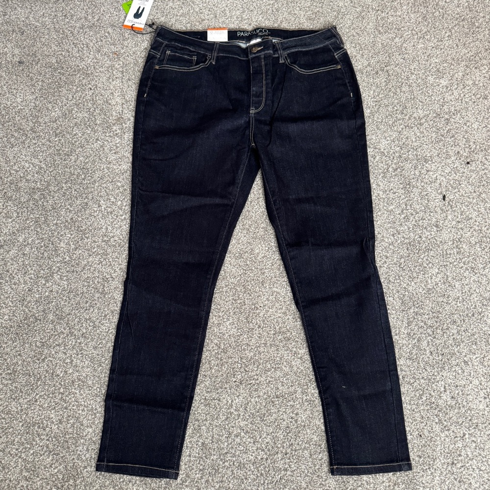 BNWT Parasuco Mid Rise Stretchy Dark Blue Women's Jeans Size 16